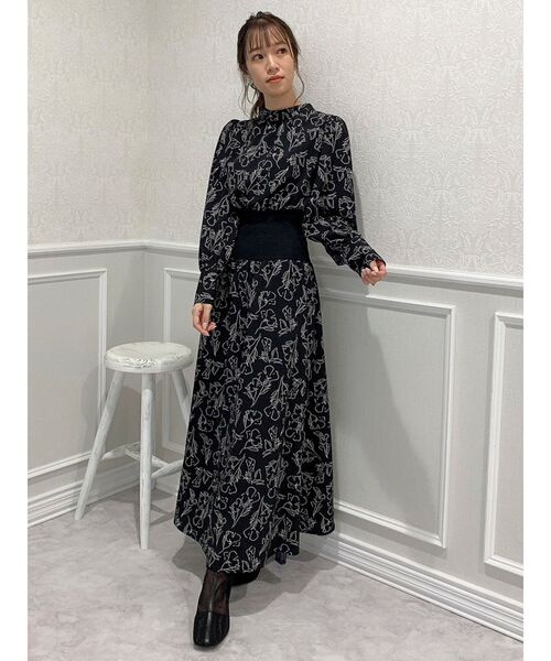 dazzlin(ダズリン)の「ラインアートリブワンピース(ワンピース・レディース・ブラック/グレー/アイボリー・FREE)」の10枚目の写真