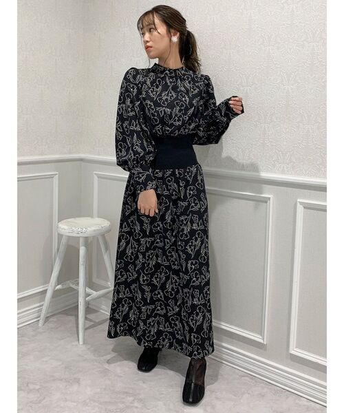 dazzlin(ダズリン)の「ラインアートリブワンピース(ワンピース・レディース・ブラック/グレー/アイボリー・FREE)」の11枚目の写真