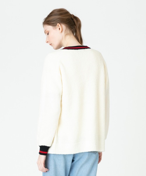 アルアバイル シャギーラメミディカーディガン M ホワイト 金釦 allureville（アルアバイル）の「シャギーラメミディカーディガン