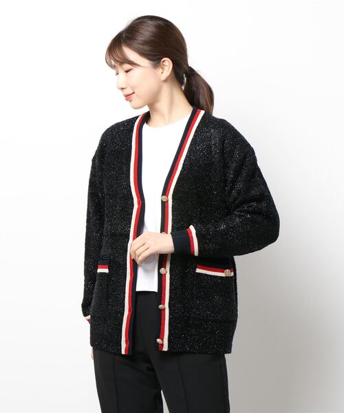 allureville（アルアバイル）の「シャギーラメミディカーディガン