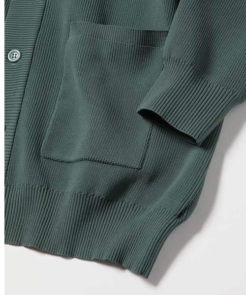 MR.OLIVE(ミスターオリーブ)の「ライトゲージ アゼ ポリエステルニット / ウォッシャブル リラックス カーディガン(カーディガン/ボレロ・メンズ・ブラック/イエロー/セージグリーン・SMALL/LARGE/MEDIUM)」の9枚目の写真