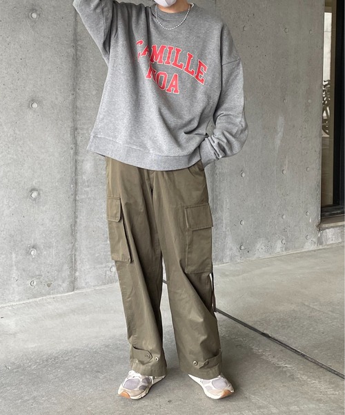 y/m by れぽすけ(イムバイレポスケ)の「CAMILLE NOAスウェットトップス(スウェット・メンズ・ブラック/グレー・MEDIUM/LARGE)」の5枚目の写真