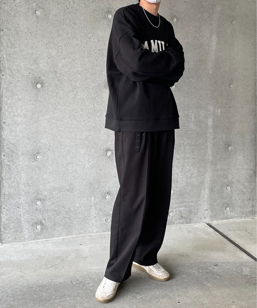 y/m by れぽすけ(イムバイレポスケ)の「CAMILLE NOAスウェットトップス(スウェット・メンズ・ブラック/グレー・MEDIUM/LARGE)」の3枚目の写真