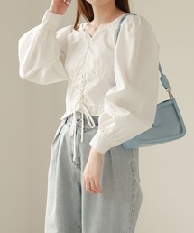 Heather | スクエアレースアップブラウス  272447(シャツ/ブラウス)