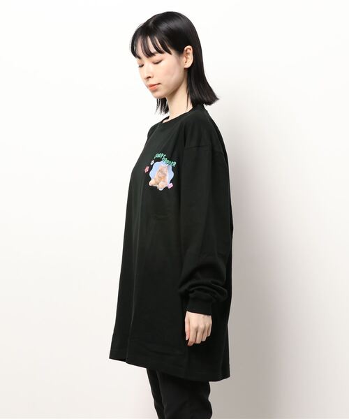 Candy Stripper（キャンディストリッパー）の「GREEDY KITTY L/S Tシャツ（Tシャツ/カットソー・レディース・ブラック/オフホワイト/ラベンダー・2）」の9枚目の写真