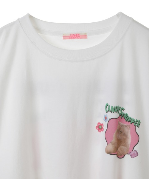 Candy Stripper（キャンディストリッパー）の「GREEDY KITTY L/S Tシャツ（Tシャツ/カットソー・レディース・ブラック/オフホワイト/ラベンダー・2）」の6枚目の写真