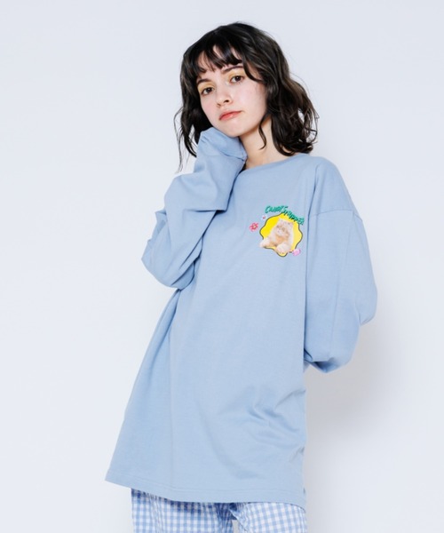 Candy Stripper（キャンディストリッパー）の「GREEDY KITTY L/S Tシャツ（Tシャツ/カットソー・レディース・ブラック/オフホワイト/ラベンダー・2）」の19枚目の写真