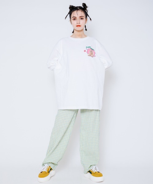 Candy Stripper（キャンディストリッパー）の「GREEDY KITTY L/S Tシャツ（Tシャツ/カットソー・レディース・ブラック/オフホワイト/ラベンダー・2）」の15枚目の写真