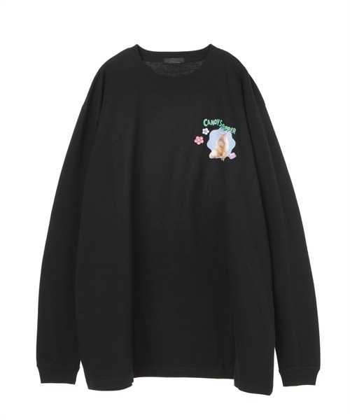 Candy Stripper（キャンディストリッパー）の「GREEDY KITTY L/S Tシャツ（Tシャツ/カットソー・レディース・ブラック/オフホワイト/ラベンダー・2）」の22枚目の写真