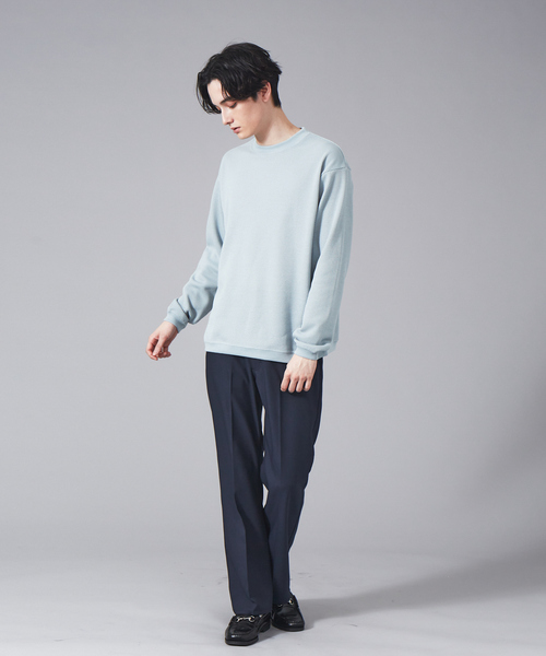 MYSELF ABAHOUSE(マイセルフアバハウス)の「ルーズシルエット ローゲージ 鹿の子 ロングスリーブシャツ(Tシャツ/カットソー・メンズ・アイボリー/サックスブルー/ピンクベージュ・46/48)」の11枚目の写真
