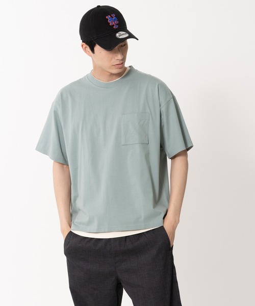 Blue Standard (ブルースタンダード)の「【BLUE STANDARD/ブルースタンダード】ポケット付きBIGTシャツ ルーズTシャツ 2枚セット コットン100%(Tシャツ/カットソー・メンズ・ベージュ/ネイビー/ホワイト/ブルー/カーキ/ブラック・LARGE/X-LARGE/MEDIUM)」の4枚目の写真