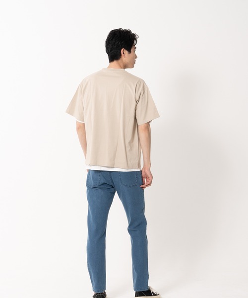 Blue Standard (ブルースタンダード)の「【BLUE STANDARD/ブルースタンダード】ポケット付きBIGTシャツ ルーズTシャツ 2枚セット コットン100%(Tシャツ/カットソー・メンズ・ベージュ/ネイビー/ホワイト/ブルー/カーキ/ブラック・LARGE/X-LARGE/MEDIUM)」の19枚目の写真