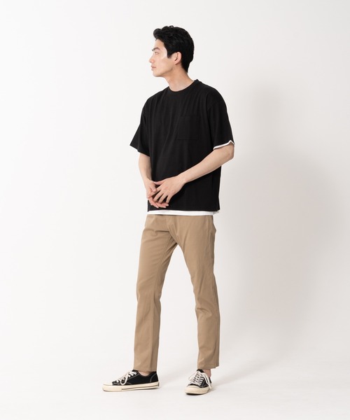 Blue Standard (ブルースタンダード)の「【BLUE STANDARD/ブルースタンダード】ポケット付きBIGTシャツ ルーズTシャツ 2枚セット コットン100%(Tシャツ/カットソー・メンズ・ベージュ/ネイビー/ホワイト/ブルー/カーキ/ブラック・LARGE/X-LARGE/MEDIUM)」の8枚目の写真
