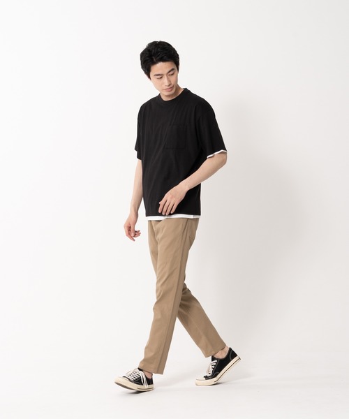 Blue Standard (ブルースタンダード)の「【BLUE STANDARD/ブルースタンダード】ポケット付きBIGTシャツ ルーズTシャツ 2枚セット コットン100%(Tシャツ/カットソー・メンズ・ベージュ/ネイビー/ホワイト/ブルー/カーキ/ブラック・LARGE/X-LARGE/MEDIUM)」の10枚目の写真