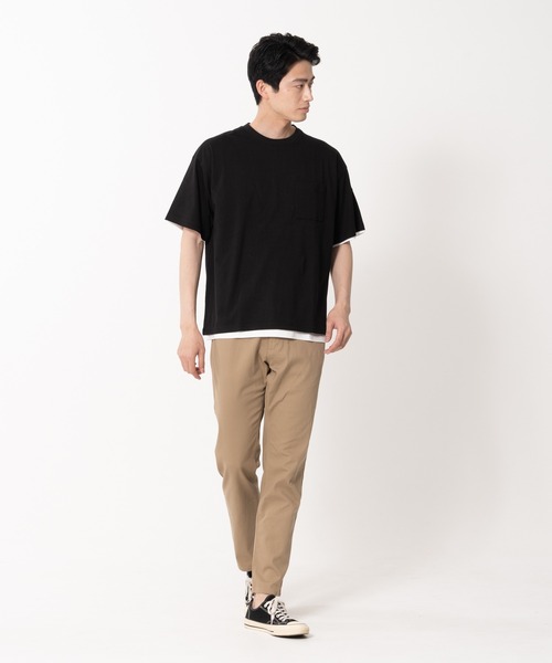 Blue Standard (ブルースタンダード)の「【BLUE STANDARD/ブルースタンダード】ポケット付きBIGTシャツ ルーズTシャツ 2枚セット コットン100%(Tシャツ/カットソー・メンズ・ベージュ/ネイビー/ホワイト/ブルー/カーキ/ブラック・LARGE/X-LARGE/MEDIUM)」の9枚目の写真