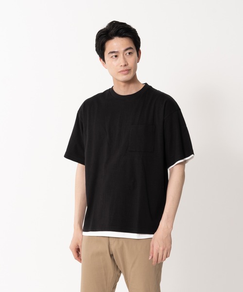 Blue Standard (ブルースタンダード)の「【BLUE STANDARD/ブルースタンダード】ポケット付きBIGTシャツ ルーズTシャツ 2枚セット コットン100%(Tシャツ/カットソー・メンズ・ベージュ/ネイビー/ホワイト/ブルー/カーキ/ブラック・LARGE/X-LARGE/MEDIUM)」の12枚目の写真
