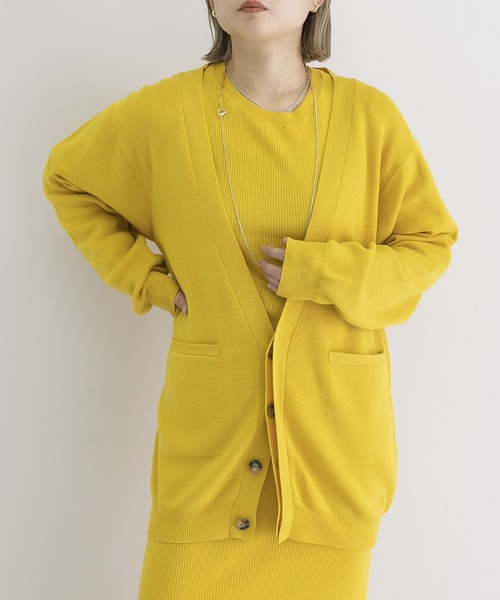 URBAN RESEARCH(アーバンリサーチ)の「iI Knit cardigan(カーディガン/ボレロ・レディース・ピンク/イエロー/オレンジ/グリーン/ボルドー・SMALL/MEDIUM)」の3枚目の写真