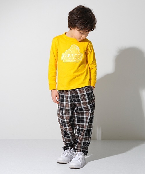 XLARGE KIDS（エクストララージキッズ）の「スランテッドOGゴリラ長袖Tシャツ（Tシャツ/カットソー・キッズ・ブラック/オフホワイト/ライトグリーン/イエロー・140cm/80ｃｍ/90cm/100cm/110cm/120cm/130cm）」の19枚目の写真