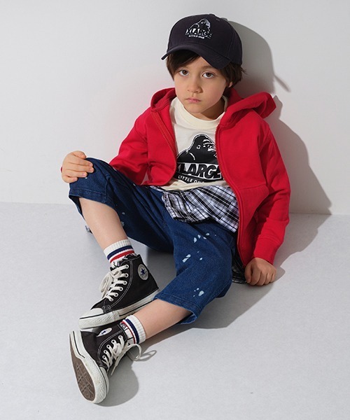 XLARGE KIDS（エクストララージキッズ）の「スランテッドOGゴリラ長袖Tシャツ（Tシャツ/カットソー・キッズ・ブラック/オフホワイト/ライトグリーン/イエロー・140cm/80ｃｍ/90cm/100cm/110cm/120cm/130cm）」の21枚目の写真