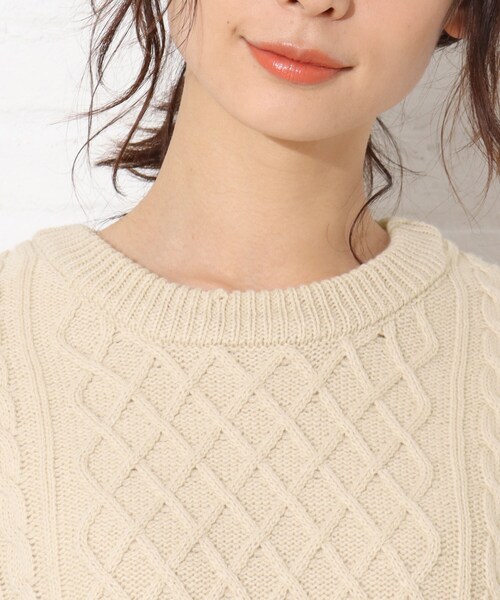 Cutie Blonde（キューティーブロンド）の「◆【S-L/2点セット】ケーブル編みベスト+Tシャツ（その他トップス・レディース・ナチュラル/レモンイエロー/ブラック・01/03/02）」の21枚目の写真