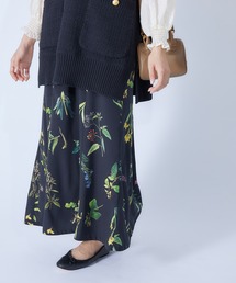 ROPE' | プラントフラワープリントセミフレアロングスカート(スカート)