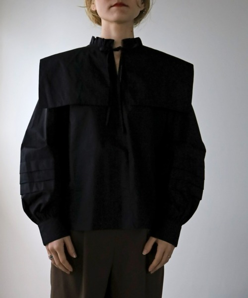 UNFIELD（アンフィールド）の「【UNFIELD】ボリュームスリーブセーラーカラーブラウス（シャツ/ブラウス・レディース・オフホワイト/ブラック・FREE）」の15枚目の写真