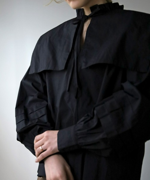 UNFIELD（アンフィールド）の「【UNFIELD】ボリュームスリーブセーラーカラーブラウス（シャツ/ブラウス・レディース・オフホワイト/ブラック・FREE）」の19枚目の写真