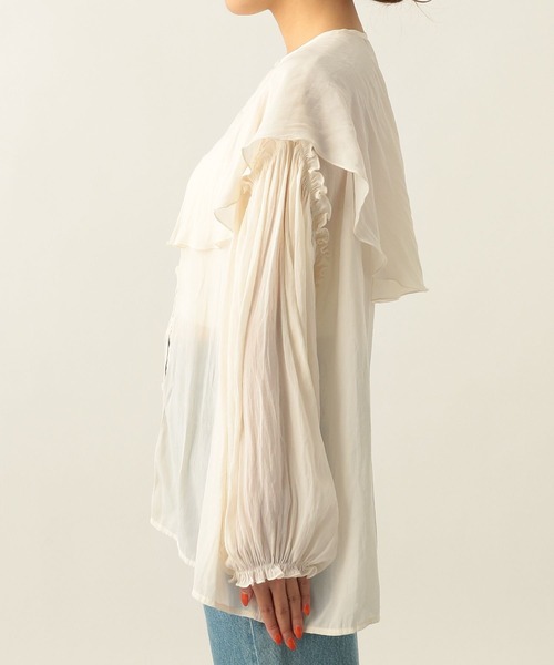 Heather（ヘザー）の「BIG襟ブラウス　275374（シャツ/ブラウス・レディース・ブラック/グレー/オフホワイト・FREE）」の21枚目の写真