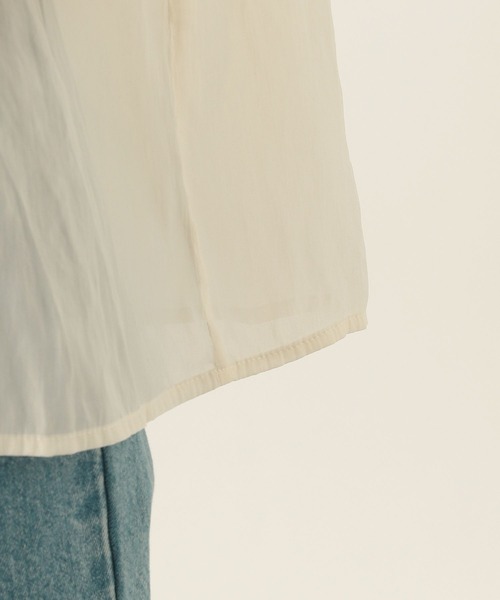 Heather（ヘザー）の「BIG襟ブラウス　275374（シャツ/ブラウス・レディース・ブラック/グレー/オフホワイト・FREE）」の14枚目の写真