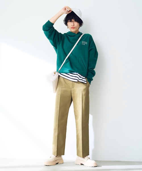 OPAQUE.CLIP(オペークドットクリップ)の「◆【OC】オーガニックコットンチノ ハイウエストワイド(その他パンツ・レディース・オフホワイト/ベージュ・38/40)」の1枚目の写真