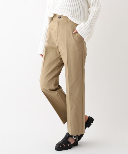 OPAQUE.CLIP(オペークドットクリップ)の「◆【OC】オーガニックコットンチノ ハイウエストワイド(その他パンツ・レディース・オフホワイト/ベージュ・38/40)」の4枚目の写真