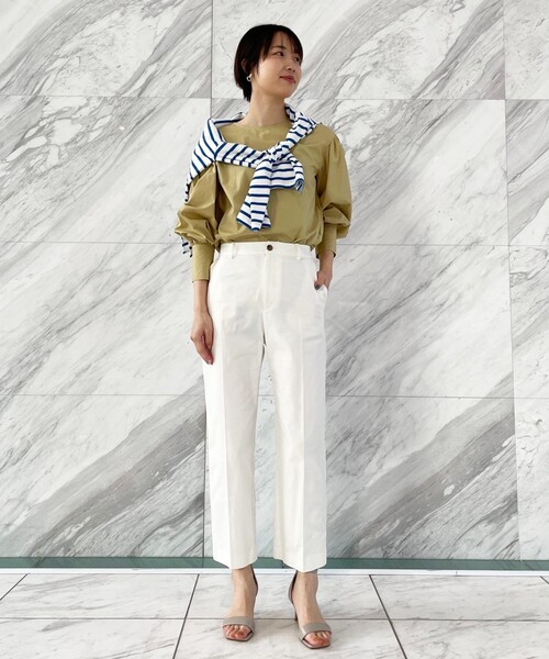 OPAQUE.CLIP(オペークドットクリップ)の「◆【OC】オーガニックコットンチノ ハイウエストワイド(その他パンツ・レディース・オフホワイト/ベージュ・38/40)」の19枚目の写真