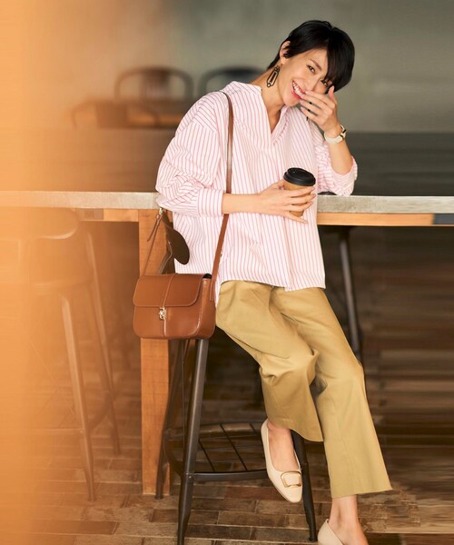 OPAQUE.CLIP(オペークドットクリップ)の「◆【OC】オーガニックコットンチノ ハイウエストワイド(その他パンツ・レディース・オフホワイト/ベージュ・38/40)」の21枚目の写真