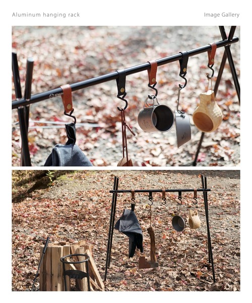 S'more（スモア）の「S'more / Aluminum hanging rack S アウトドアハンギングラック（アウトドアグッズ・レディース・ブラック・SMALL）」の5枚目の写真