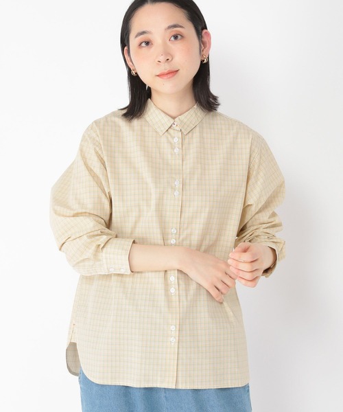 studio CLIP（スタディオクリップ）の「【速乾/接触冷感/マシーンウォッシャブル/お手入れ楽】スタンダードシャツ（シャツ/ブラウス・レディース・ホワイト/サックスブルー/その他2/その他1・MEDIUM/LARGE）」の4枚目の写真