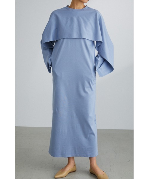 STYLEMIXER（スタイルミキサー）の「パネルレイヤーカットワンピース（ワンピース・レディース・ブラック/サックスブルー/ベージュ・MEDIUM/SMALL）」の3枚目の写真