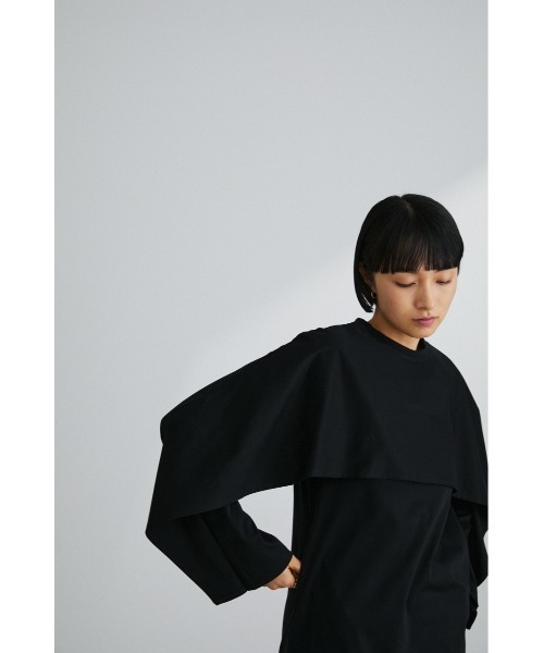 STYLEMIXER（スタイルミキサー）の「パネルレイヤーカットワンピース（ワンピース・レディース・ブラック/サックスブルー/ベージュ・MEDIUM/SMALL）」の8枚目の写真