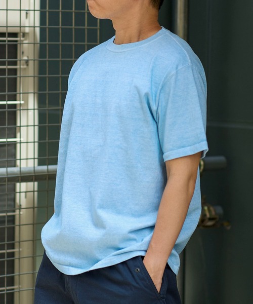 Good On(グッドオン)の「GOOD ON ショートスリーブヘビークルーT GOST2109(Tシャツ/カットソー・レディース・スカイブルー/パープル・S/M/L/XL)」の13枚目の写真