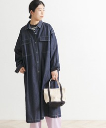 FORK&SPOON　ミリタリーシャツワンピース