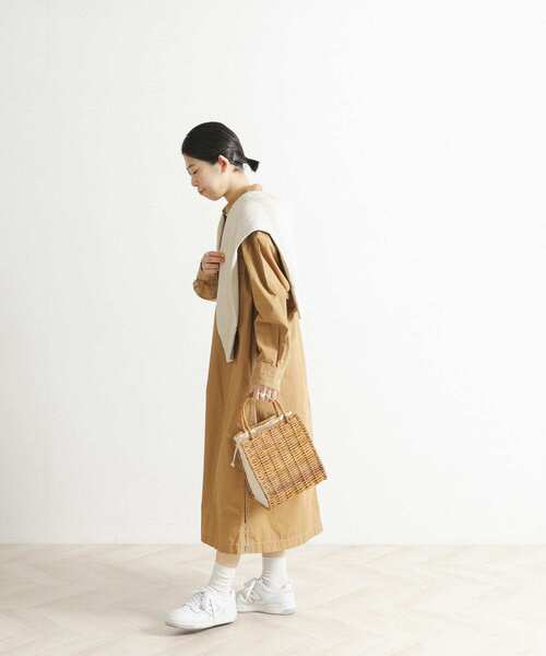 FORK&SPOON（フォークアンドスプーン）の「FORK&SPOON　ミリタリーシャツワンピース（ワンピース・レディース・キャメル/インディゴブルー/カーキ・ONE）」の17枚目の写真