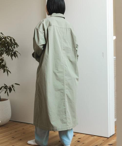 FORK&SPOON（フォークアンドスプーン）の「FORK&SPOON　ミリタリーシャツワンピース（ワンピース・レディース・キャメル/インディゴブルー/カーキ・ONE）」の19枚目の写真