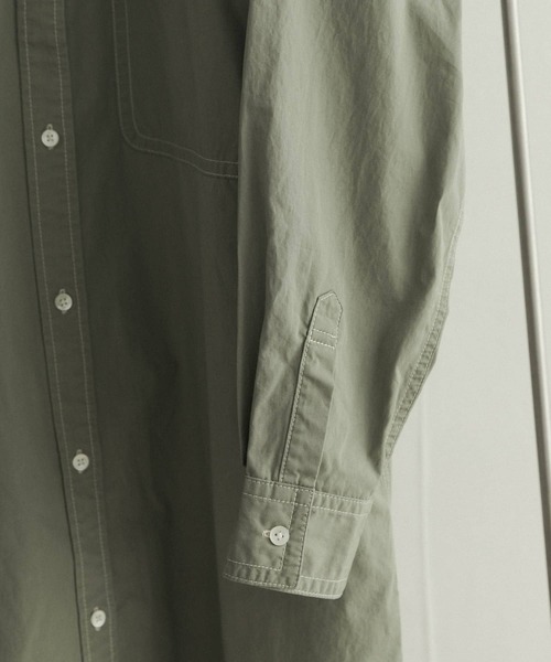 FORK&SPOON（フォークアンドスプーン）の「FORK&SPOON　ミリタリーシャツワンピース（ワンピース・レディース・キャメル/インディゴブルー/カーキ・ONE）」の9枚目の写真