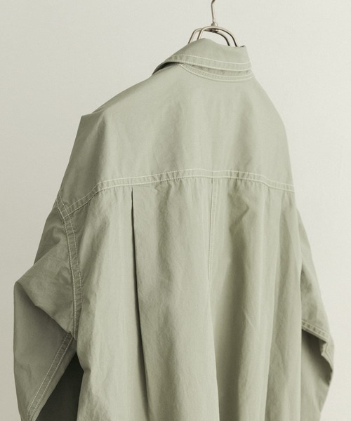 FORK&SPOON（フォークアンドスプーン）の「FORK&SPOON　ミリタリーシャツワンピース（ワンピース・レディース・キャメル/インディゴブルー/カーキ・ONE）」の15枚目の写真