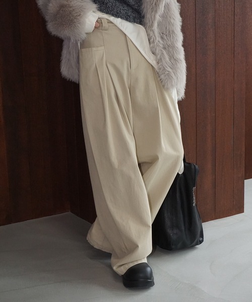 2タック サイドポケット ワイドパンツ je-101 chw22s072