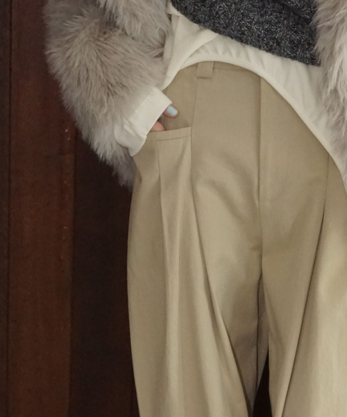 2タック サイドポケット ワイドパンツ je-101 chw22s072