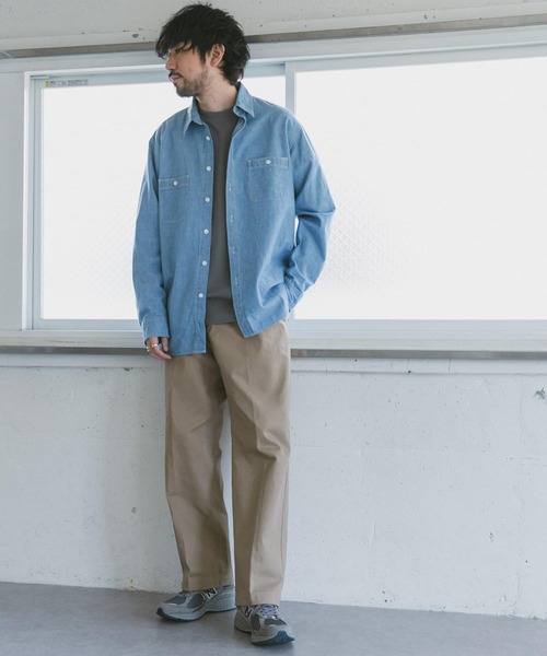 URBAN RESEARCH DOORS（アーバンリサーチドアーズ）の「シャンブレーワークシャツ（シャツ/ブラウス・メンズ・ネイビー/ブルー・MEDIUM/LARGE）」の16枚目の写真