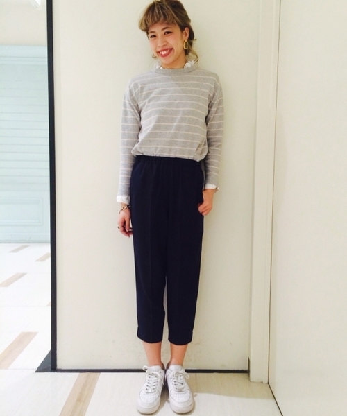 Kastane（カスタネ）の「【Kastane】はんぱ丈イージーテーパードパンツ（その他パンツ・レディース・ネイビー/その他18/ベージュ/グレー・FREE）」の5枚目の写真