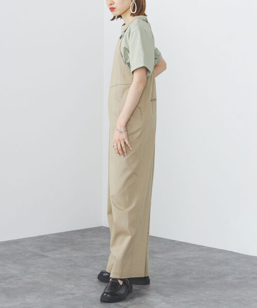 BEAMS HEART（ビームスハート）の「BEAMS HEART / セミワイド サロペット（つなぎ/オールインワン・レディース・ベージュ/オフホワイト/ブラック系その他4・SMALL/MEDIUM）」の9枚目の写真