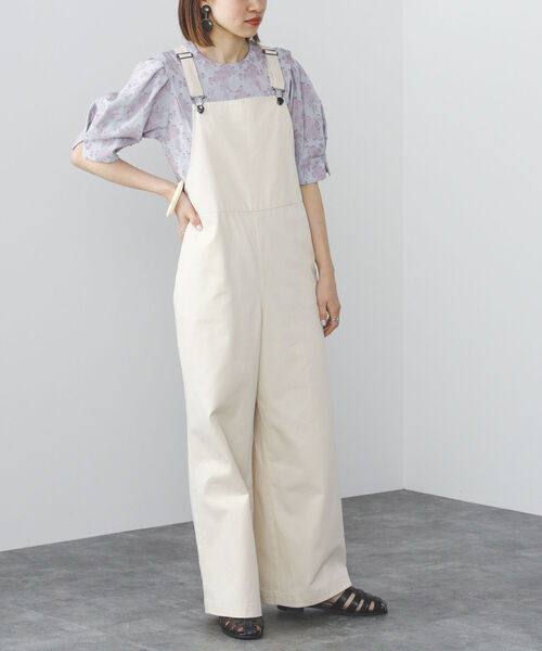 BEAMS HEART（ビームスハート）の「BEAMS HEART / セミワイド サロペット（つなぎ/オールインワン・レディース・ベージュ/オフホワイト/ブラック系その他4・SMALL/MEDIUM）」の11枚目の写真