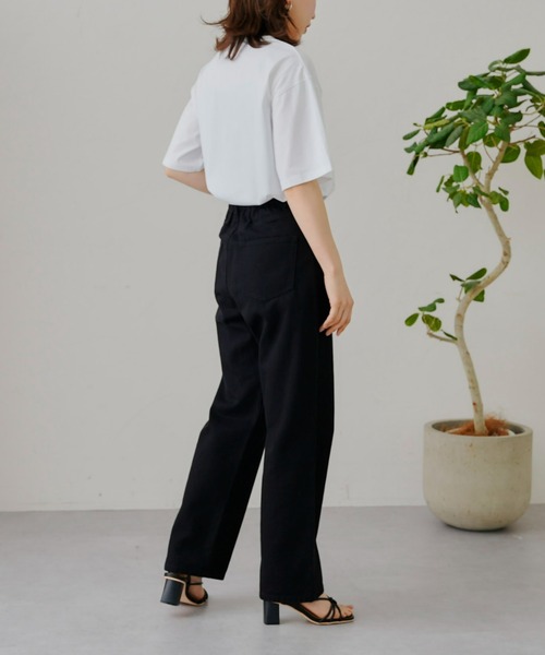 prose verse（プロズヴェール）の「箔プリントオーバーサイズTシャツ（Tシャツ/カットソー・レディース・オフホワイト/ブラック/グレイッシュベージュ/チャコールグレー・MEDIUM）」の15枚目の写真